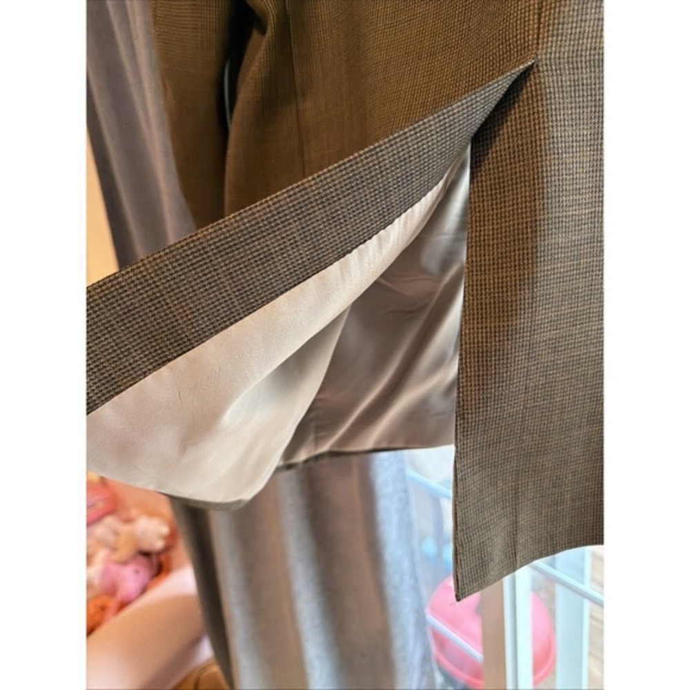 Ralph Lauren 42R Houndstooth Sport Coat - Blazer - Tan, Dark Brown     ‎  4039 - Picture 13 of 16